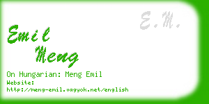 emil meng business card